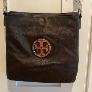 Tory Burch Brown Genuine Leather Cross Body Bag